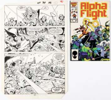 Sal Buscema and Gerry Talaoc Alpha Flight #34 Wolverine Story Page 12 Original Art (Marvel, 1986). (Total: 2 Items) | Heritage