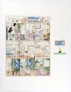 Grace Gebbie Wiederseim Drayton Dolly Dimples Hand-Colored Sunday Comic Strip Original Art (Grace G. Drayton, 1914). | Heritage