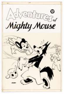 Art Bartsch (attributed) The Adventures of Mighty Mouse #16 Cover Original Art (St. John, 1955). | Heritage