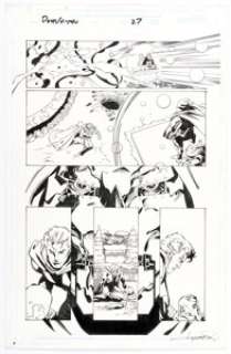 Aaron Lopresti and Jaime Mendoza X-Men / Dr. Doom ‘98 #nn Magneto and Professor X Story Page 27 Original Art (Marvel, 1998).