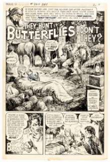 Alfredo Alcala House of Mystery #220 "They Hunt Butterflies, Don’t They?" Story Page 2 Original Art (DC, 1973). | Heritage