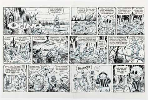 Cliff Chiang The Most Important Comic Book on Earth: Stories to Save the World "Ohno" Pogo Parody Illustration Original Art (DK Publishing, 2021).