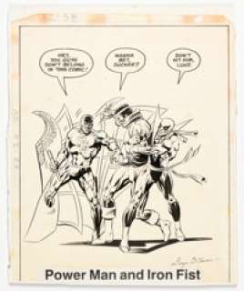 Denys Cowan - Daredevil, Power Man, and Iron Fist Marvel House Ad Illustration Original Art (Marvel, 1981). | Heritage