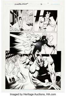 Steve Scott and Wayne Faucher Shadowpact #4 Blue Devil Story Page 17 Original Art (DC, 2006).