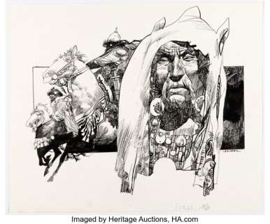 Sergio Toppi "Attila" Illustration Original Art (21st Century). | Heritage