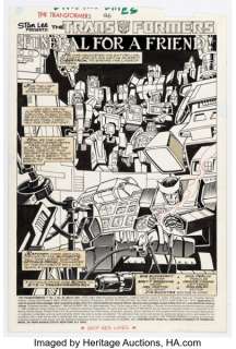 Don Perlin and Brett Breeding The Transformers #26 Splash Page 1 Original Art (Marvel, 1987). | Heritage