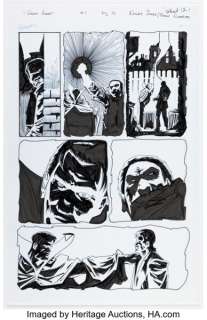 Brian Shearer [Kelley Jones printed blue lines] The Grim Ghost #1 Story Page 12 Inking Sample Original Art (2011).