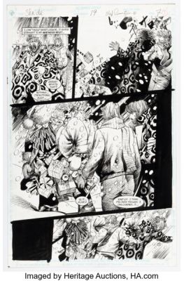 Chris Bachalo and Mark Pennington Shade, the Changing Man #19 Story Page 7 Original Art (DC, 1990).