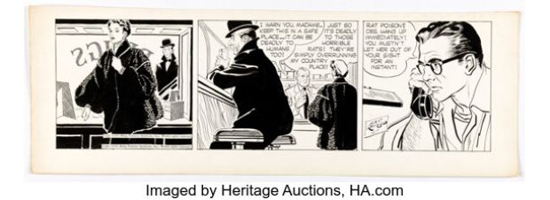 Alex Raymond Rip Kirby Daily Comic Strip Original Art dated 12-7-50 (King Features Syndicate, 1950). | Heritage