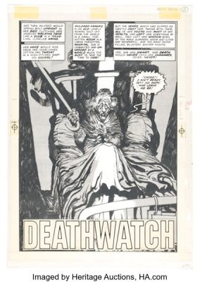 Leo Durañona Creepy #120 "Deathwatch" Splash Page 2 Original Art (Warren, 1980).