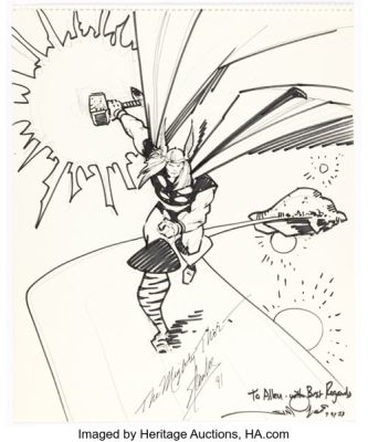 Walt Simonson - Thor Illustration Original Art (1983). | Heritage