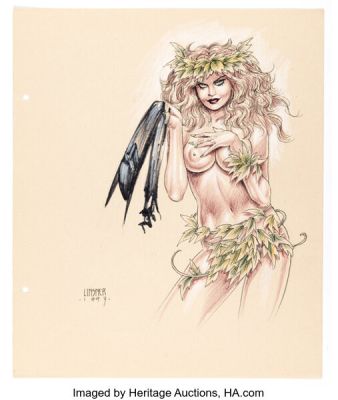 Joseph Michael Linsner - Poison Ivy Illustration Original Art (1993). | Heritage
