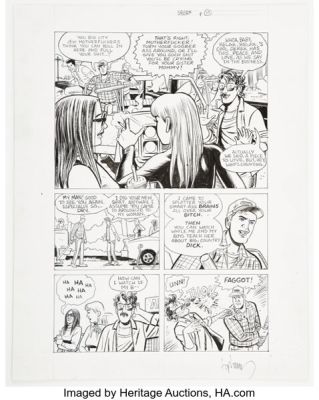 David Lapham Stray Bullets: Sunshine and Roses #28 Story Page 25 Original Art (Image, 2017).