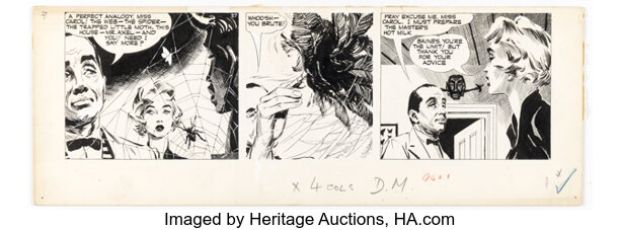 David Wright Carol Day #27 Daily Comic Strip Original Art (London Daily Mail, 1956).