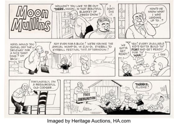 Ferd Johnson Moon Mullins Sunday Comic Strip Original Art Group of 5 (New York News, 1976). (Total: 5 Items) | Heritage