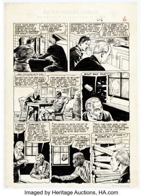 Reed Crandall Impact #3 "Life Sentence" Story Page 6 Original Art (EC, 1955). | Heritage