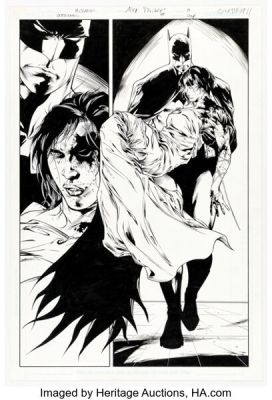 Matthew Clark and Art Thibert Outsiders #49 Batman Story Page 19 Original Art (DC, 2007).