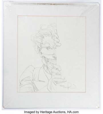 Bernie Wrightson - Joker Illustration Preliminary Original Art (undated). | Heritage