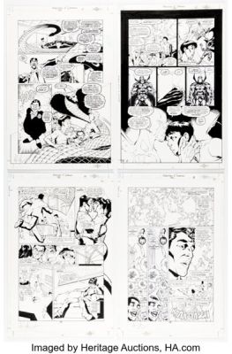 Mike S. Miller, Armando Durruthy, and Walden Wong Adventures of Superman #586 Story Pages Original Art Group of 4 (DC, 2001). (Total: 4 Original Art)