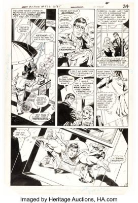Alex Saviuk and Eduardo Barreto Action Comics #573 Story Page 2 Original Art (DC, 1985). | Heritage