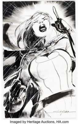 Stuart Sayger - Power Girl Illustration Original Art (2020).