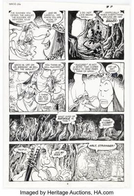 Sergio Aragonés Groo the Wanderer #26 Story Page 8 Original Art (Marvel, 1987). | Heritage