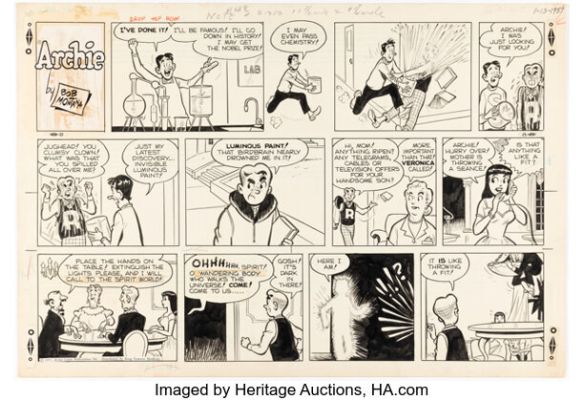 Bob Montana Archie Sunday Comic Strip Original Art dated 1-13-57 (King Features Syndicate, 1957). | Heritage