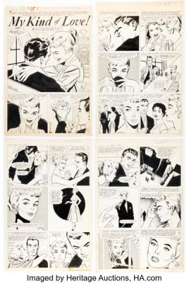 Larry Lieber Love Tales #74 Complete 4-Page Story Original Art (Marvel, 1957). (Total: 4 Original Art) | Heritage