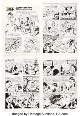 Jack Sparling Turok, Son of Stone #127 Complete 12-Page Story Original Art (Whitman, 1981). (Total: 12 Original Art) | Heritage