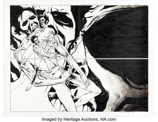 J.H. Williams III Sandman Overture #6 Double Page Splash Pages 18-19 Original Art (DC, 2015). | Heritage