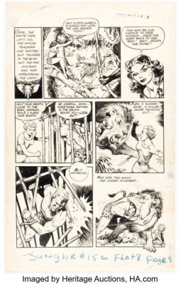 Maurice Whitman Jungle Comics #159 Kaänga Story Page 7 Original Art (Fiction House, 1953).