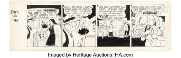 Chester Gould Dick Tracy Daily Comic Strip Original Art dated 12-16-46 (Chicago Tribune, 1946). | Heritage