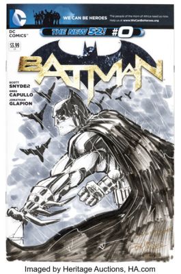 Brian Vander Batman #0 We Can Be Heroes Edition Sketch Original Art (DC, 2012) Condition: NM. | Heritage