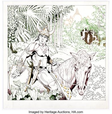 P. Craig Russell Conan and the Jewels of Gwahlur #1 Unused Cover Illustration Original Art (Dark Horse, 2005). | Heritage