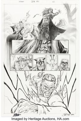 Scott Kolins Justice Society of America #44 Story Page 10 Original Art (DC, 2010). | Heritage