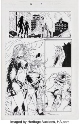 Andy Park and Sean Parsons Avengelyne #5 Story Page 9 Original Art (Maximum Press, 1996).