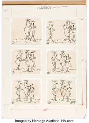 Claude Smith Playboy Magazine June 1965 Single Page Gag Cartoon Illustration Original Art (HMH, 1965).