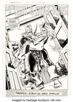 Al Milgrom and Joe Sinnott The Avengers #239 Hawkeye and Mockingbird Splash Page 1 Original Art (Marvel, 1984). | Heritage