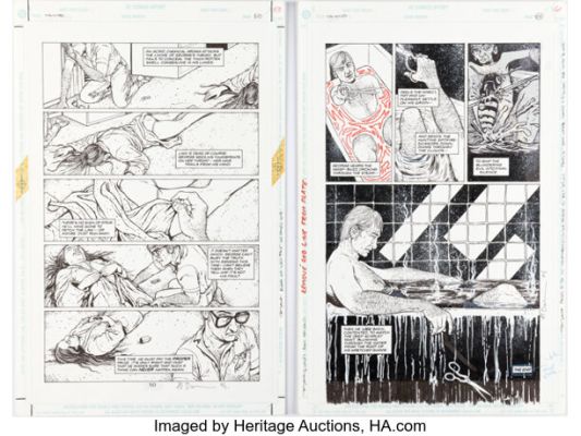 Al Davison Tainted #1 Story Pages 50 and 56 Original Art Group of 2 (DC/Vertigo, 1995). (Total: 2 Original Art)