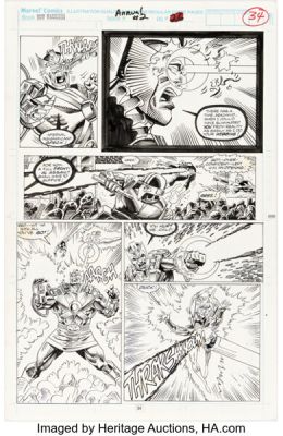 Brandon Peterson and Al Milgrom The New Warriors Annual #2 Story Page 25 Original Art (Marvel, 1992). | Heritage