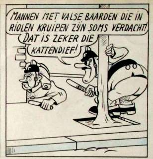 Willy Vandersteen - Familie Snoek - Complete gag op 1 pagina - O.I. encre + peinture aquarelle bleue - (1946/1947) | Catawiki