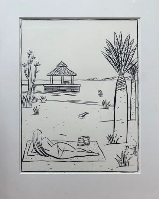 Loustal Jacques... | LOUSTAL Jacques De Illustration poétique Encre de chine Dessin... | Vermot et Associés