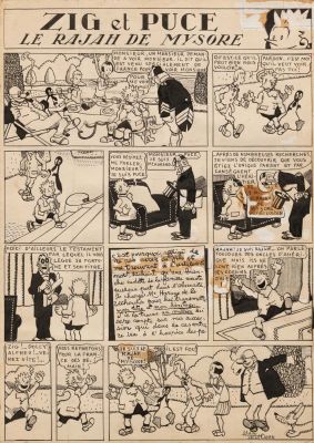 Saint Ogan Alain Zig... | Lot 192 - SAINT OGAN Alain Zig et Puce Planche Le rajah de Mysore... | Neo Enchères