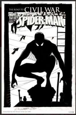 AMAZING SPIDER-MAN #530 ’ALTERNATE’ CIVIL WAR COVER (2006) Original Comic Art | eBay US