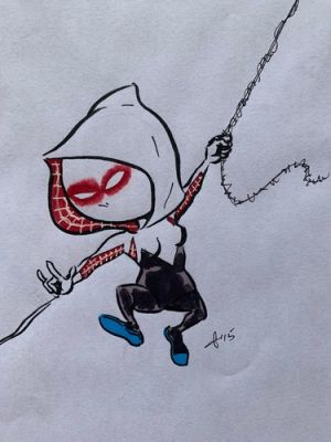 SPIDER-GWEN - 2015 - Marvel MCU - original art - ink & color marker/pencil | eBay US (Buy It Now)