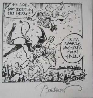 Bosschaert, Jan  - Originele pagina (p.2) - De geverniste vernepelingskes  - Gag ’Kerstmis’ | Catawiki