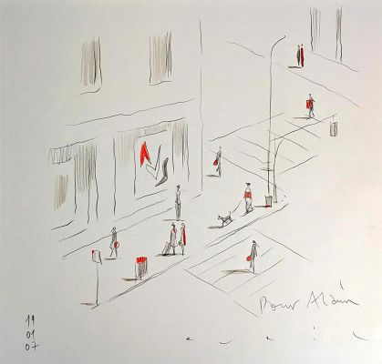 Avril Superbe Dédicace... | Lot 23 - AVRIL Superbe dédicace couleur dans la monographie... | Vermot et Associés