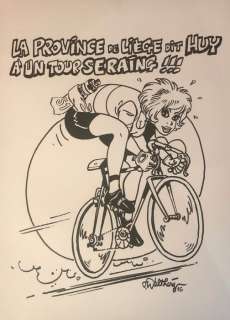 Natacha - Dessin original - La province de Liège dit Huy Ã  un tour de Seraing - (2015) | Catawiki