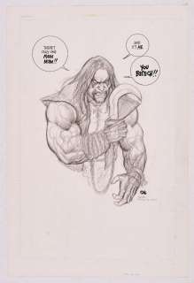 Frank Cho original pencil sketch of Lobo (London Comic Convention 2014). 20 x… | Comic Book Auctions ltd