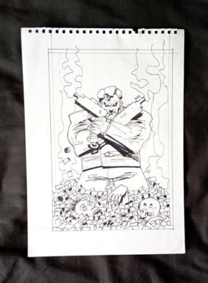 Simon Bisley Lobo-esque Original art / Originalzeichnung / DINA4 | eBay Europe (Buy It Now)